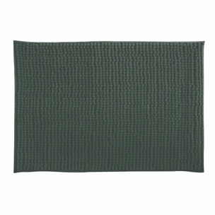 Alfombra de baño 'Oruga' en microfibra, en color verde oscuro, dimensiones 40x60 cm
