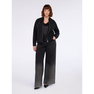 Fiorella Rubino - Jeans de pierna ancha con puntos de luz efecto degradado - Negro