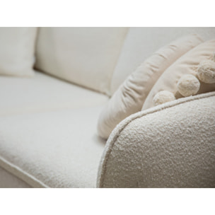 Méridienne gauche "Vienna" en bouclé beige