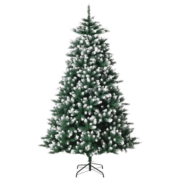 Árbol de Navidad Puntas Blancas Artificial con Soporte 210 cm