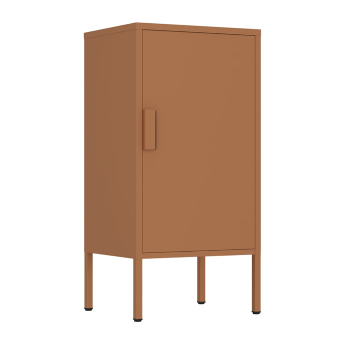 Armadietto basso in metallo 1 anta 35x46x72cm mattone - Pop