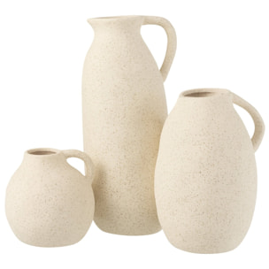 J-Line vase Cruche - céramique - beige - large - 36 cm de hauteur