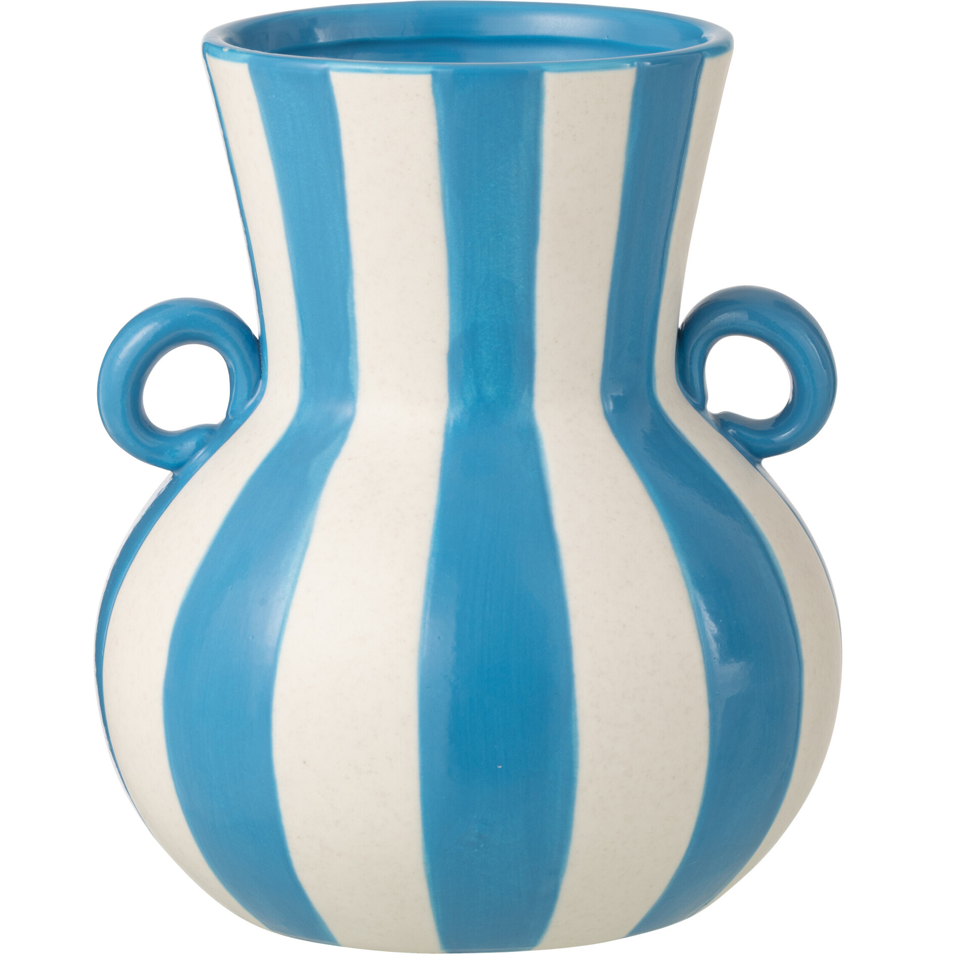 J-Line Vase Ligné - céramique - bleu/blanc
