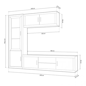 Salón Nuka V1 Cambria - Grafito