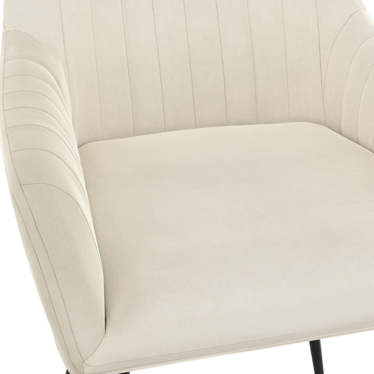 Chaises Ariana velours et pieds métal