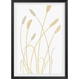 Affiche  scandi blés 2 Affiche + cadre en bois - Noir