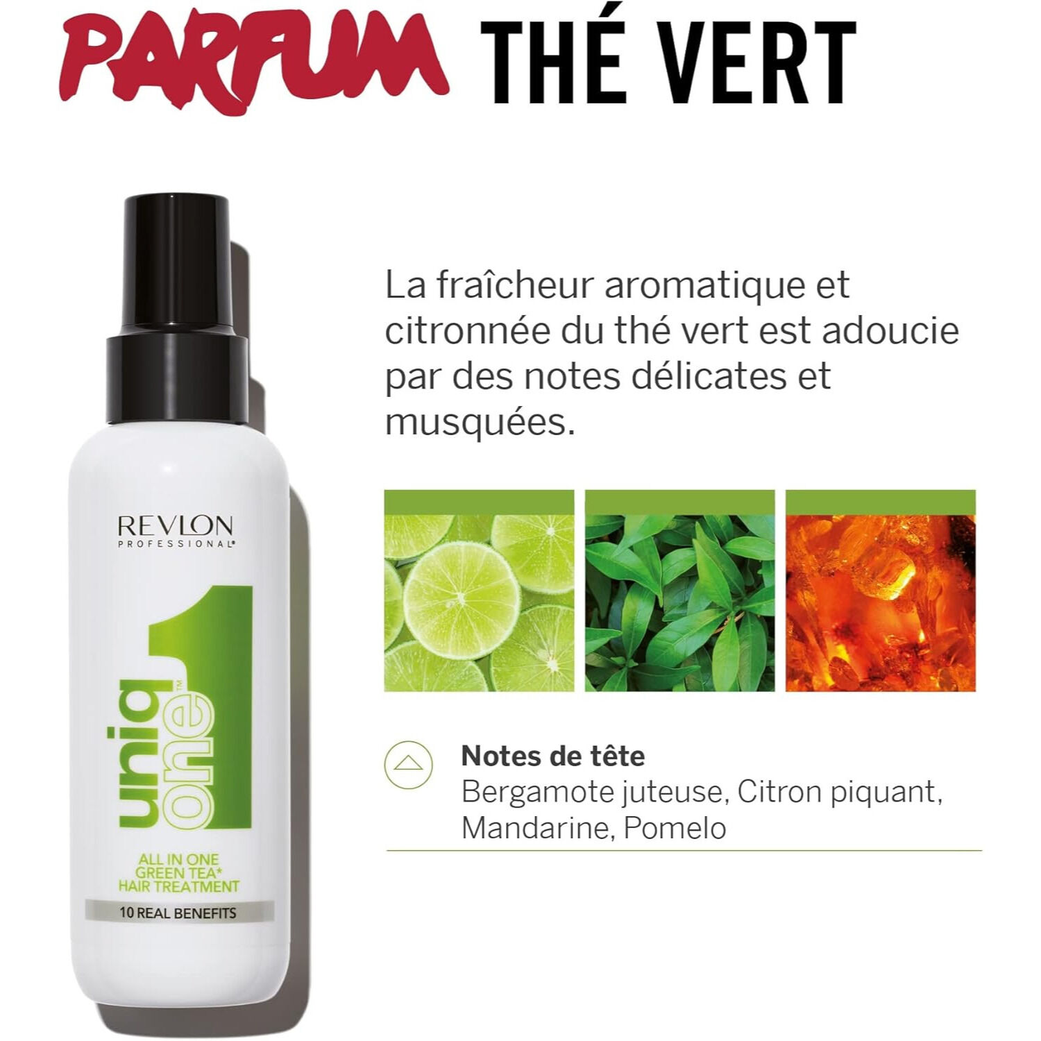 UNIQONE™ - Masque Spray Sans Rinçage 10 Bienfaits Thé Vert 150 ml