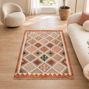Tapis kilim au motif géométrique, tissage plat, VEJAPI