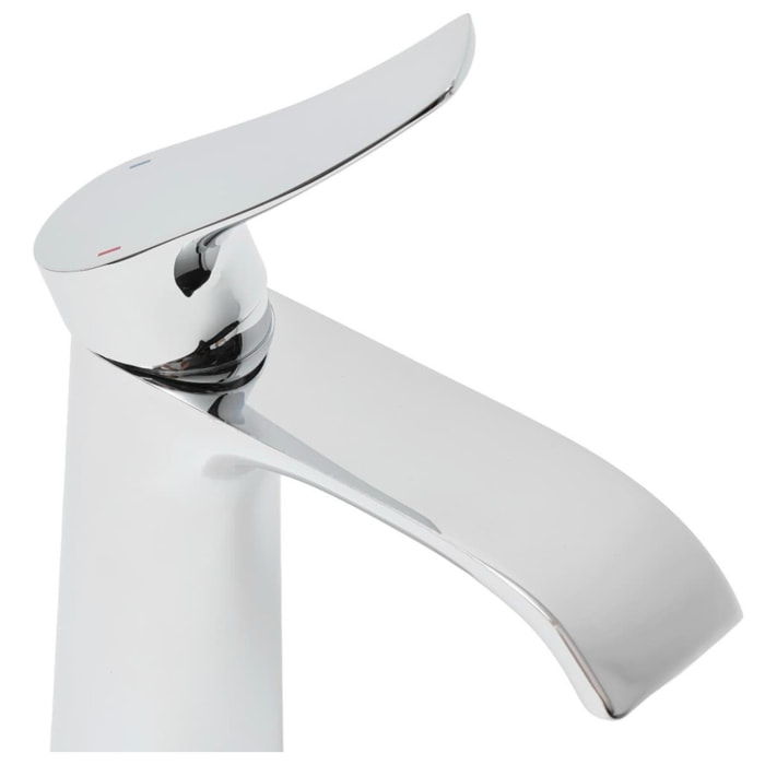 Infinitio mitigeur de lavabo avec bec cascade, sans vidage, chrome SATBSINF271 avec une garantie de 5 ans