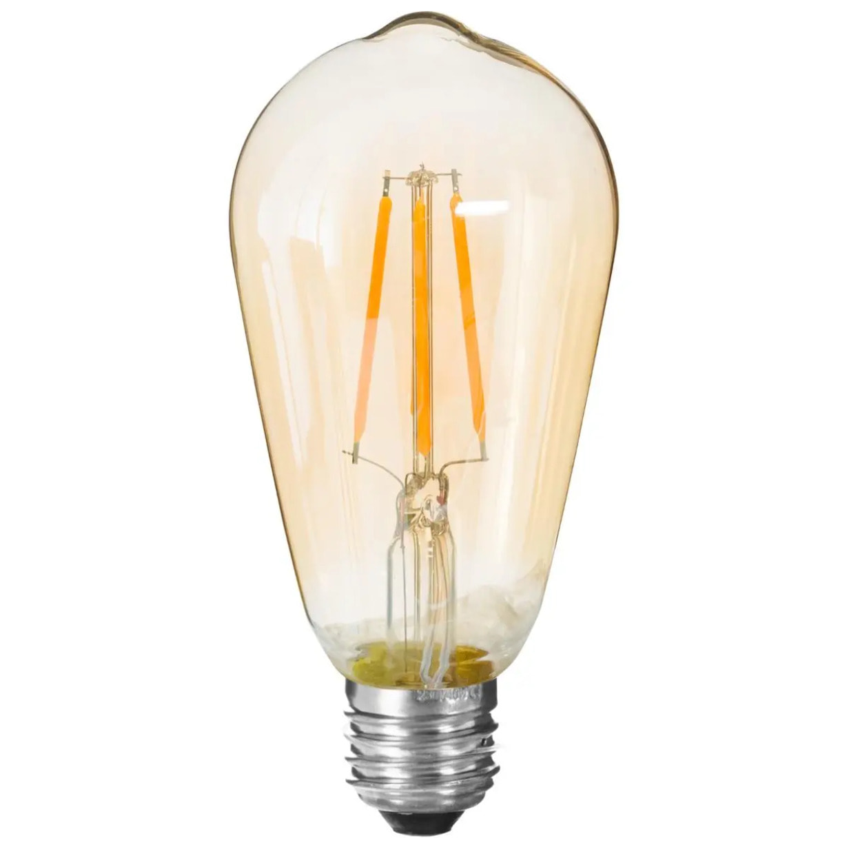 Ampoule LED "Larme" ambrée - filament droit E27