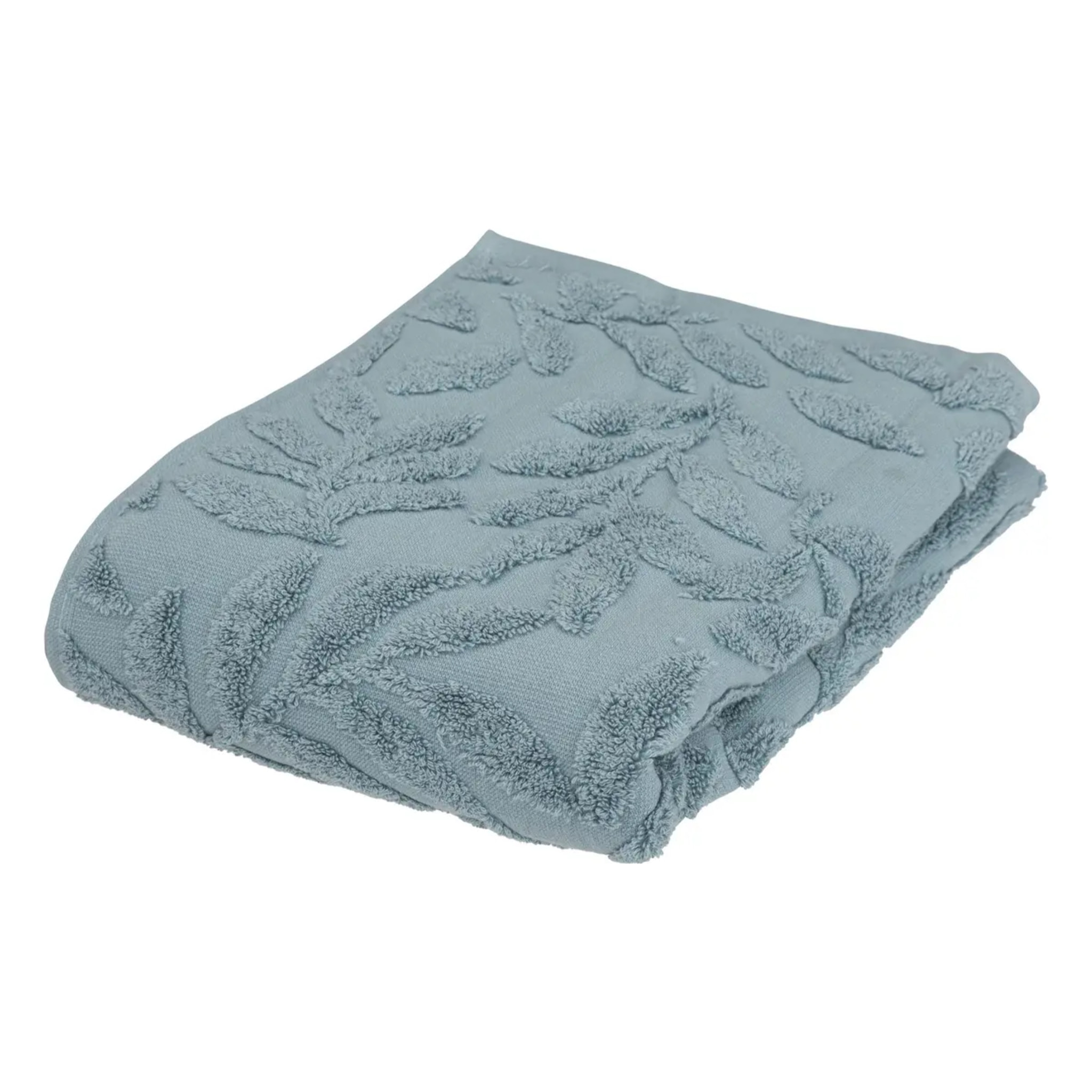 Drap de douche "Cisel" - coton - bleu - 70x130 cm