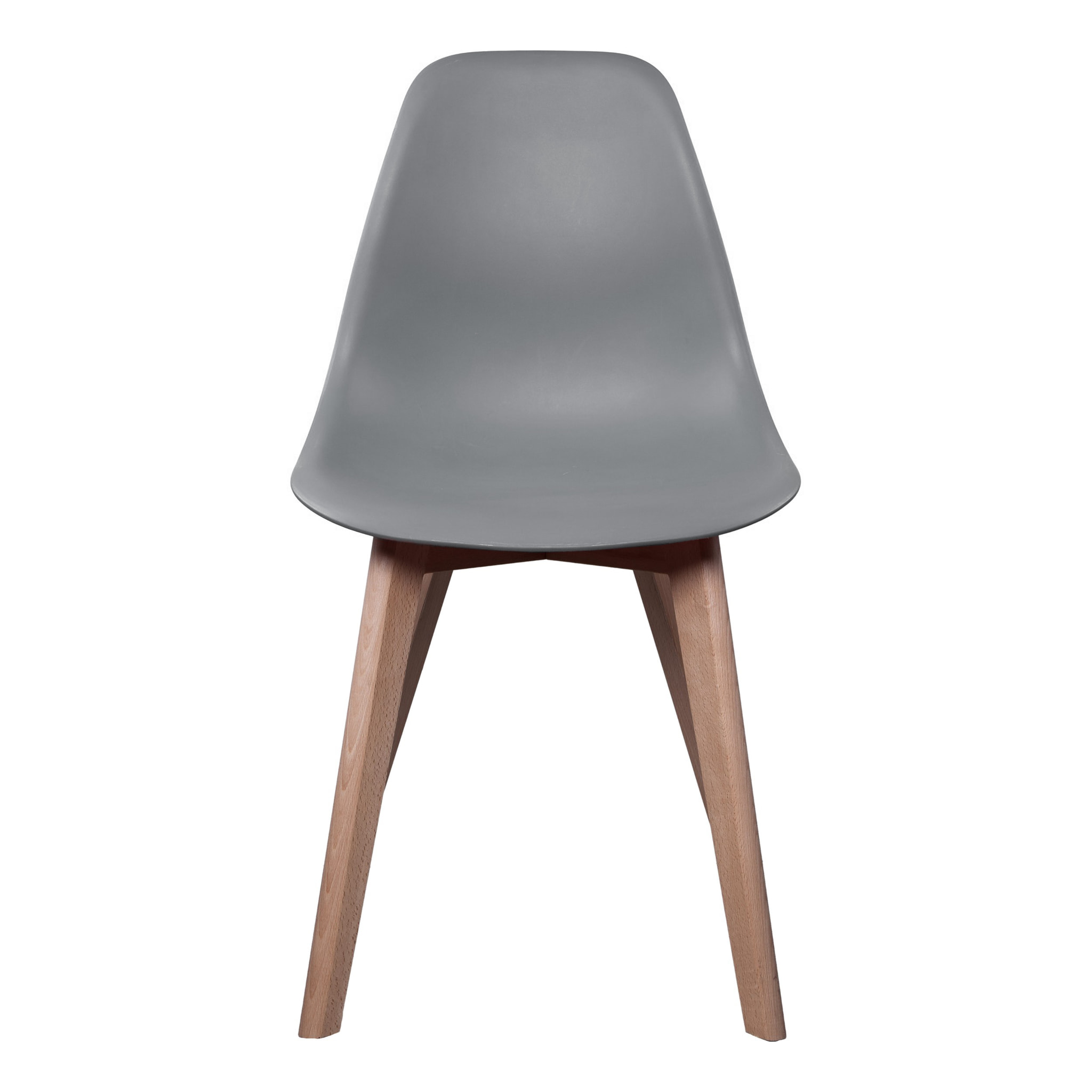 Chaise Scandinave Coque Grise - Lot De 2