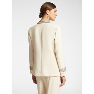 Elena Mirò - Blazer con ricami - Bianco