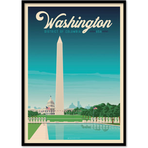 Affiche - Washington - Olahoop Travel Posters