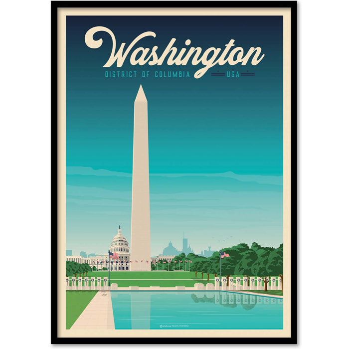 Affiche - Washington - Olahoop Travel Posters
