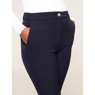 Motivi - Pantalones flare de tejido técnico - Azul