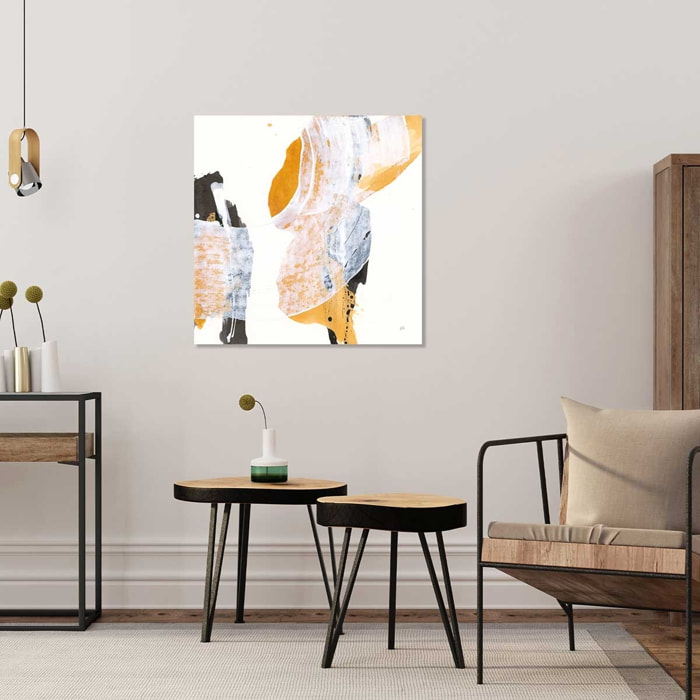 Tableau Coup de pinceau orangé Tableau plexiglas