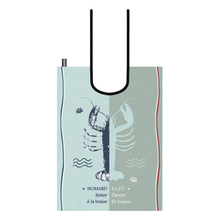 Bavoir en coton homard - Vert d'eau