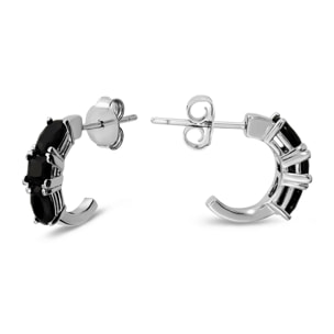 Orecchini in Argento 925 con Spinelli Neri