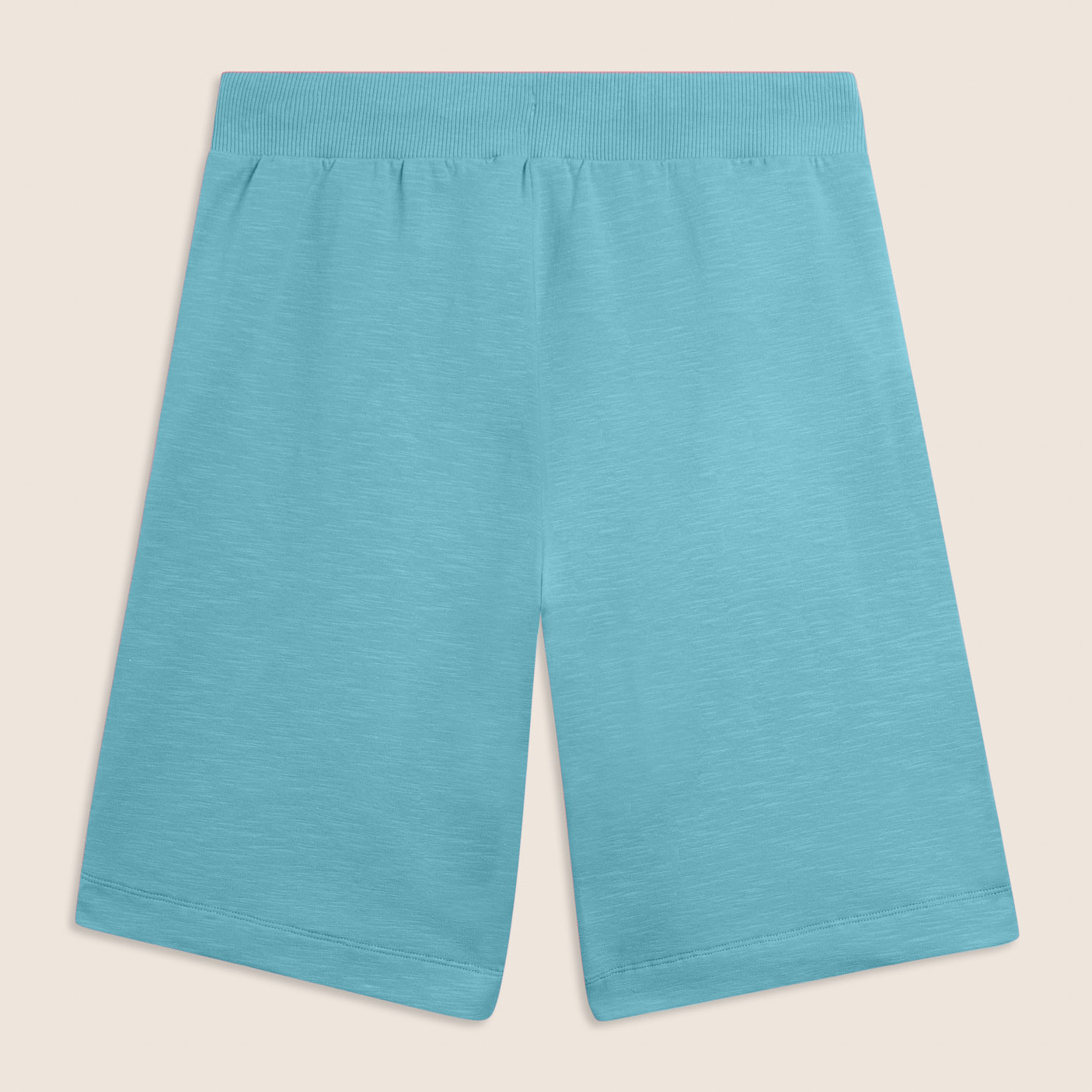 Pantaloni Corti con Spacchi Laterali in Tessuto Fiammato