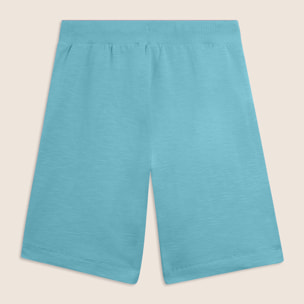 Pantaloni Corti con Spacchi Laterali in Tessuto Fiammato