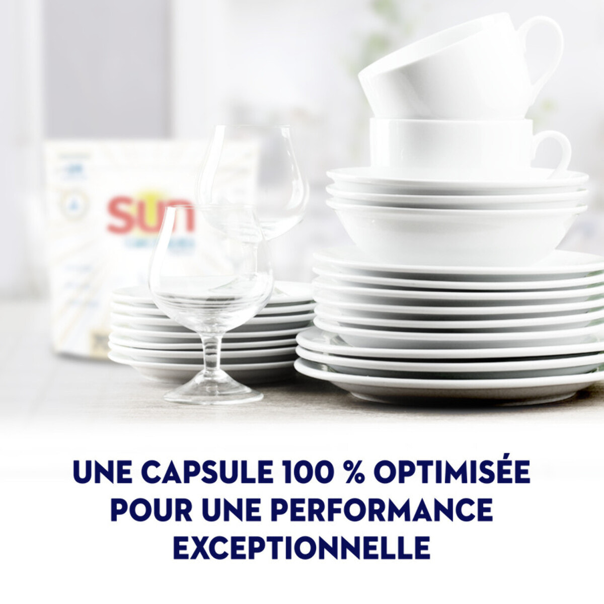 Pack de 3 - Sun Capsules Lave-Vaisselle Optimum Pure Tout En 1 Savon de Marseille 28 Capsules