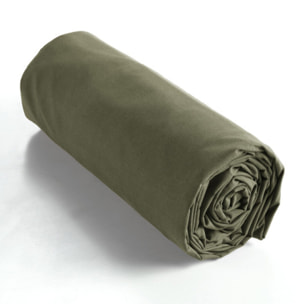 Drap housse 180 x 200 cm en coton avec bonnet H. 30 cm - AMBRE