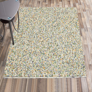 Tapis salon et chambre tissé en laine motif faux uni ULGU