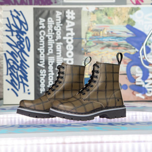 Botines 1166P FANTASY KAKI TARTAN / MARINA color Kaki tartan