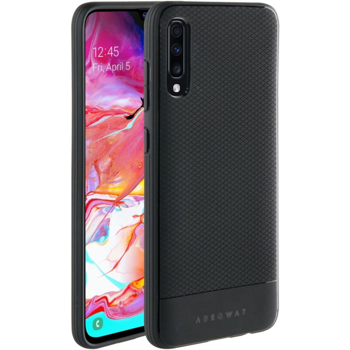 Coque ADEQWAT Samsung A70 Souple noir