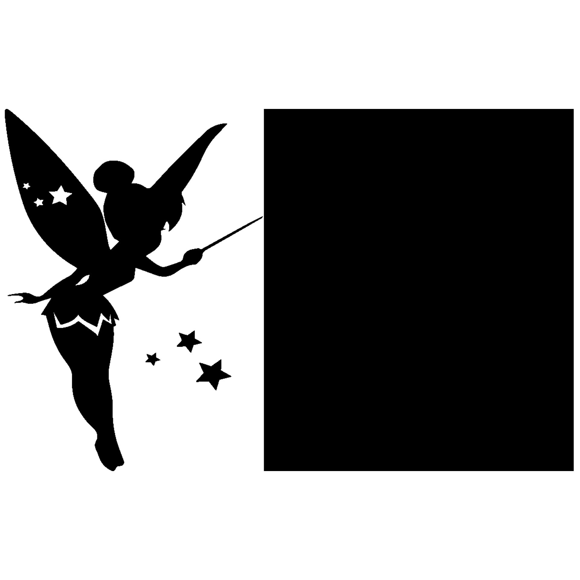 Sticker ardoise tableau noir - stickers muraux adhésif effaçable - FÉE + 4 CRAIES LIQUIDES