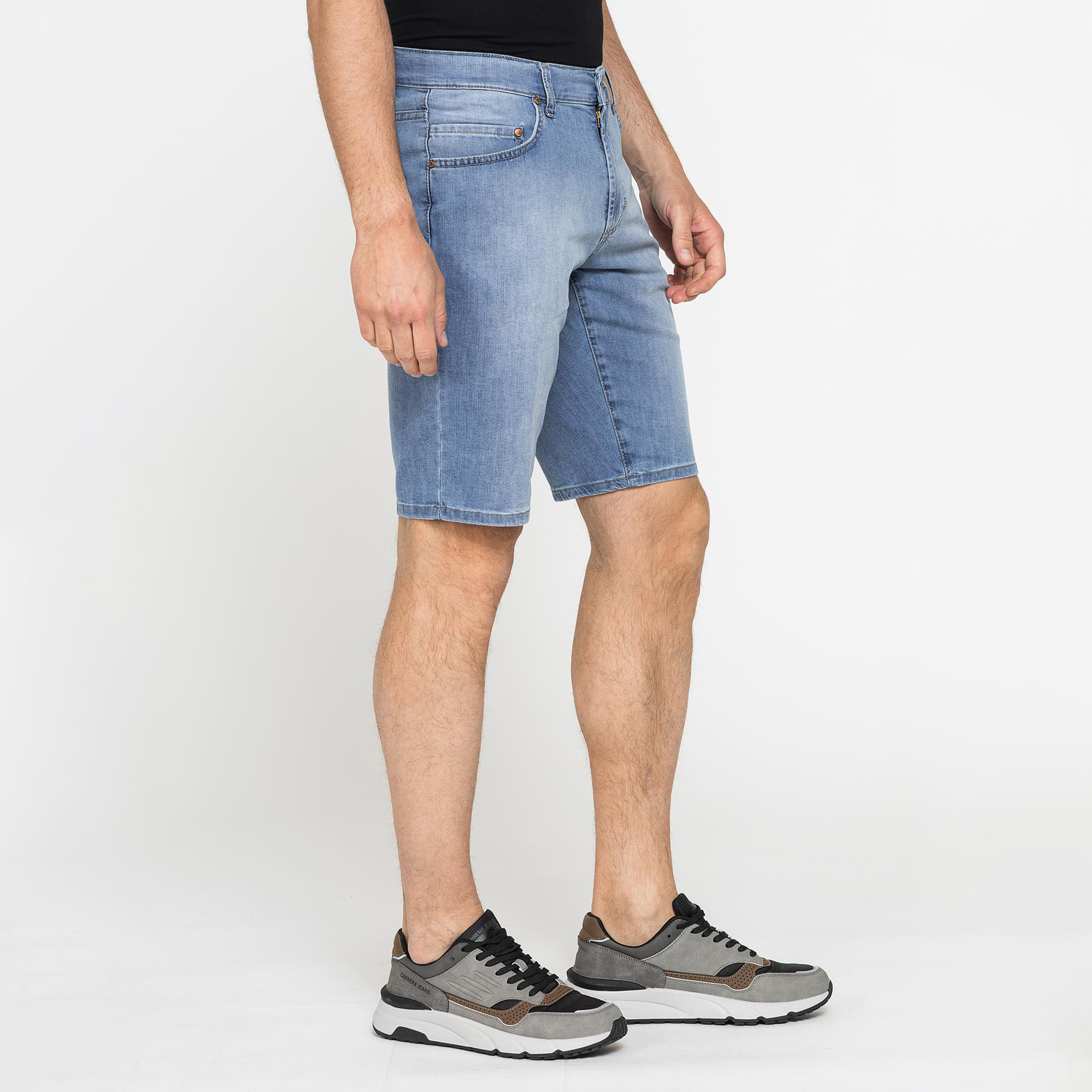 BERMUDA 5 TASCHE IN JEANS LEGGERO ELASTICIZZATO