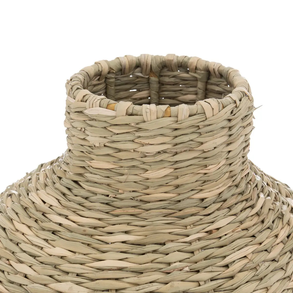 Vase "Lumière d'hiver" en paille & métal H40cm