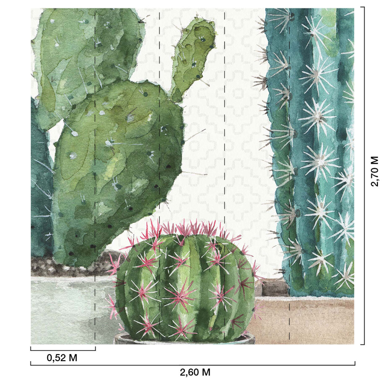 Papier peint exotique cactus fleuris Intissé