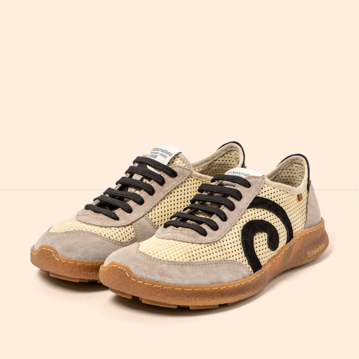 Zapatos N5435C MULTI MATERIAL TRIGO/OROEL color Trigo