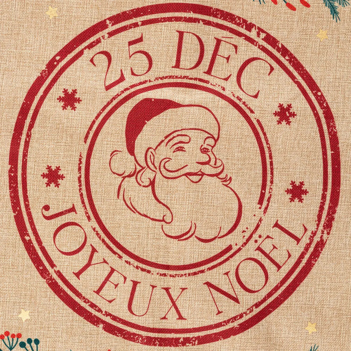 Hotte Poinsettia Imprimée 50 x 70 cm