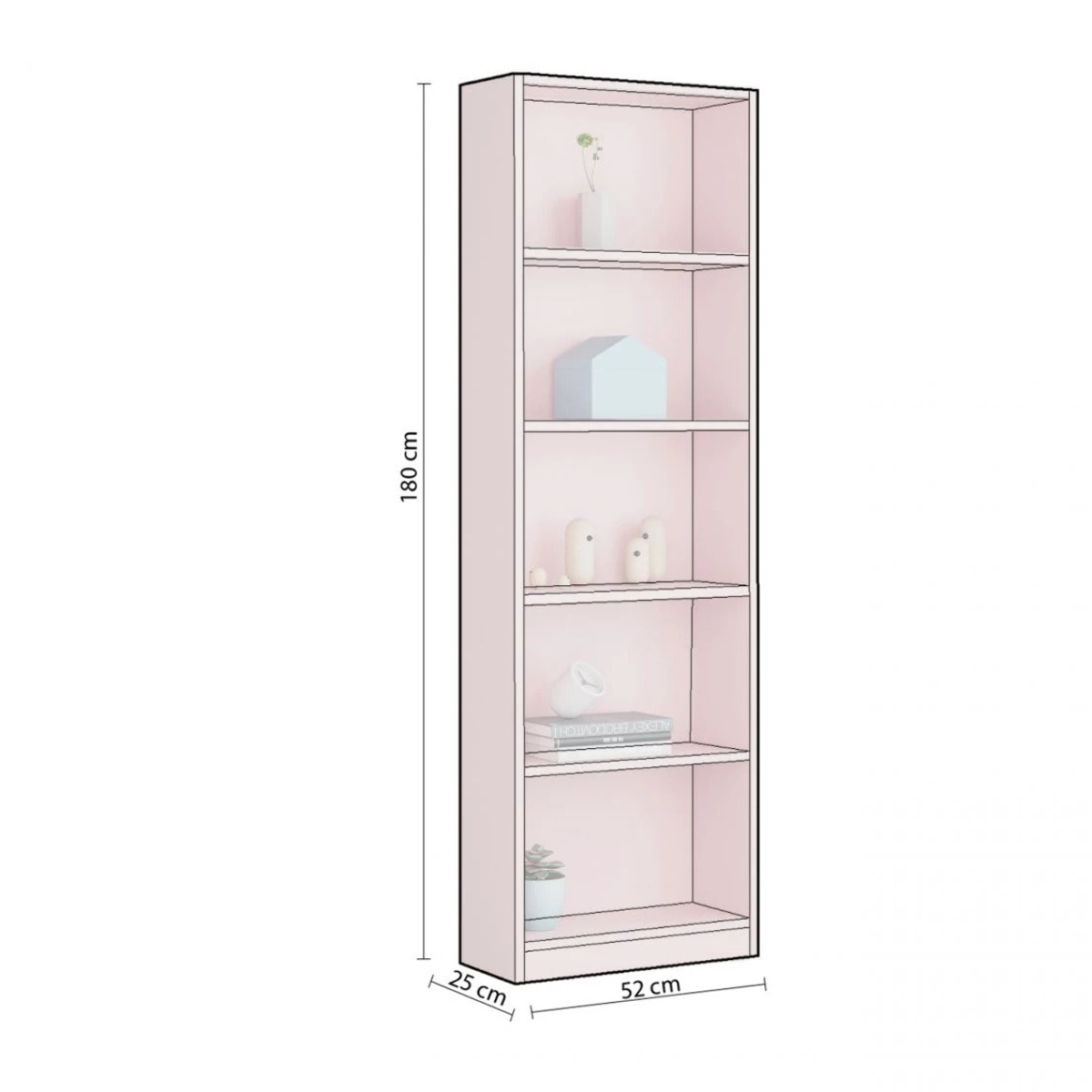 Estantería juvenil Smile Rosa nube