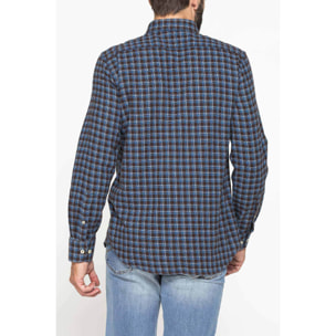 CAMICIA FANTASIA TINTO FILO IN FLANELLA LEGGERA
