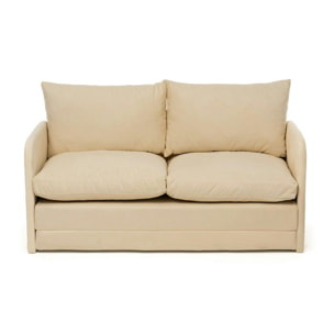Canapé-lit d'appoint en tissu crème, 2 personnes ORURO