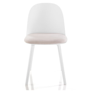 Tomasucci Lot de 4 Chaises JADE BLANCHE
