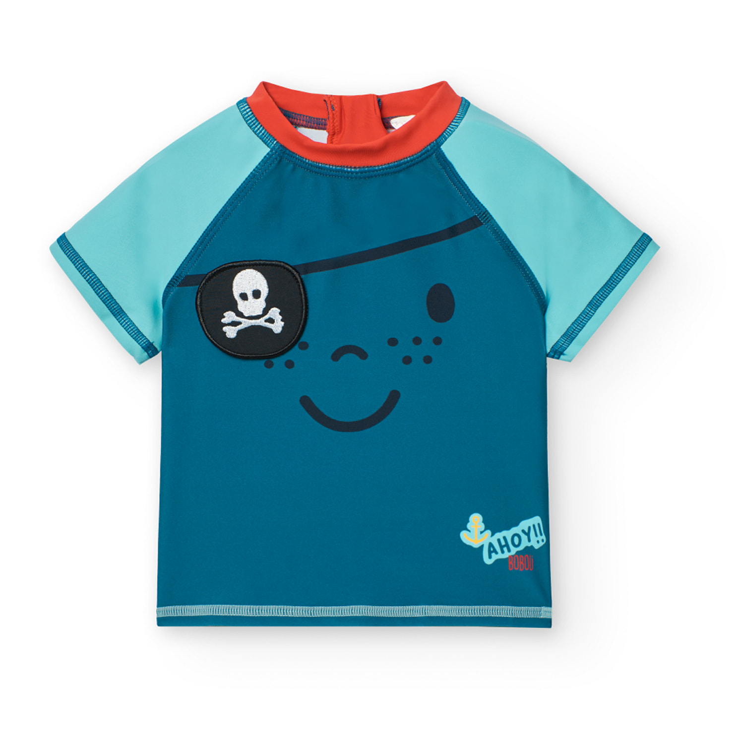 Camiseta de bebé niño estampada, mangas cortas, azul Ã­ndigo