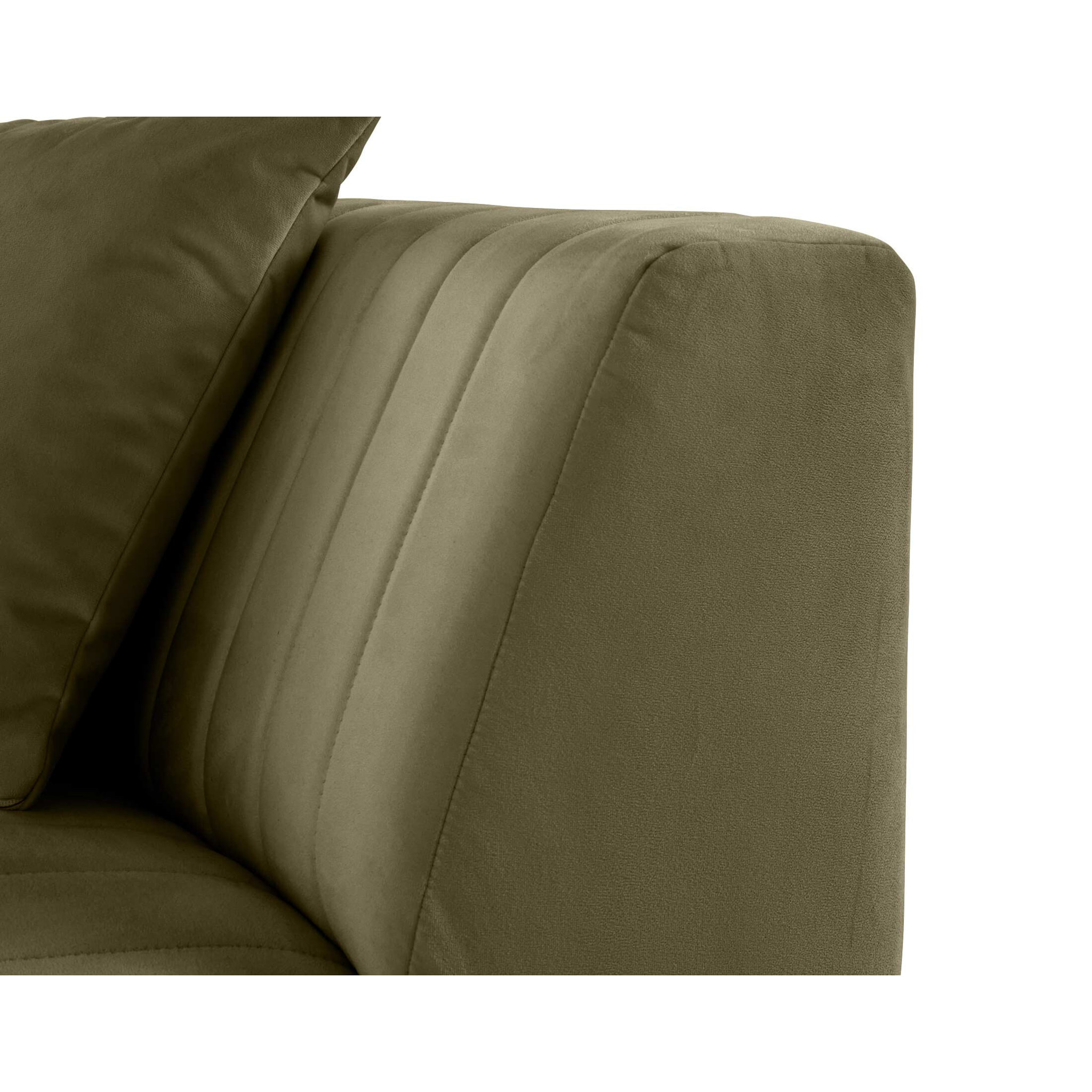 Nova - module d'assise d'angle réversible - en velours - Vert