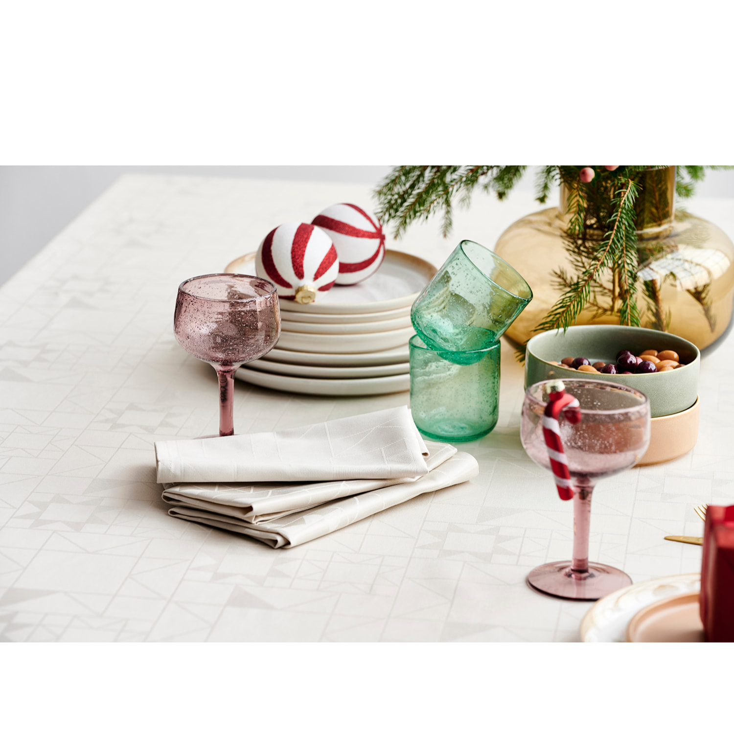 Nappe de noël Star Damas