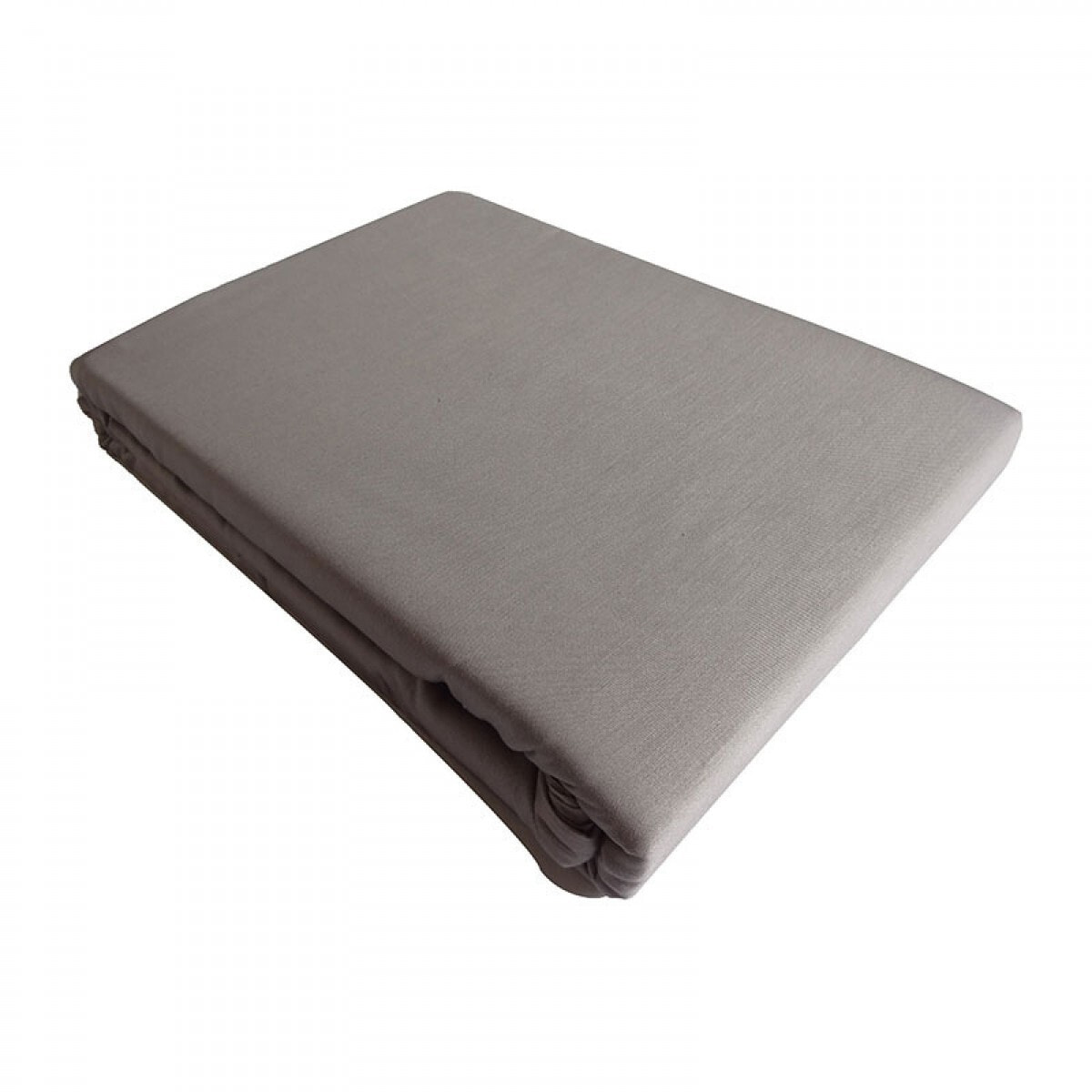 Drap plat satin de coton gris