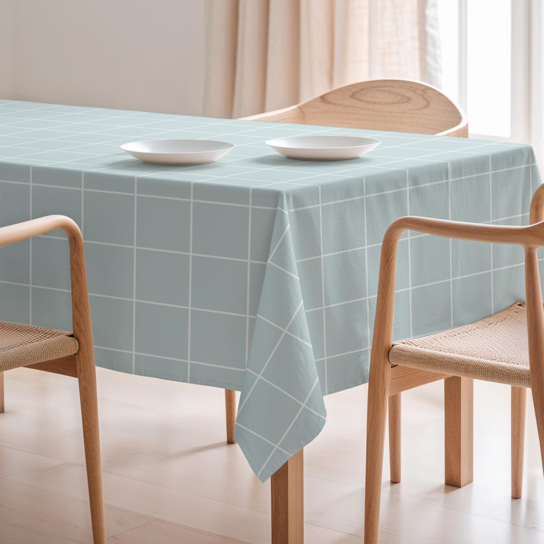 Nappe imprimée anti-tâches MAREA BLEU