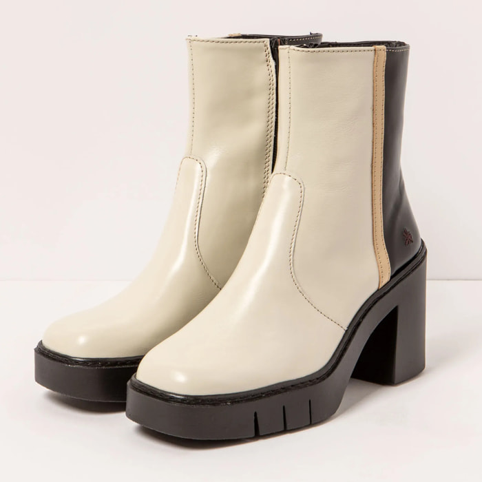 Botines con tacón 1974 NAPPA SHINNY CREAM-CHAMPAGNE/BERNA color Cream-champagne