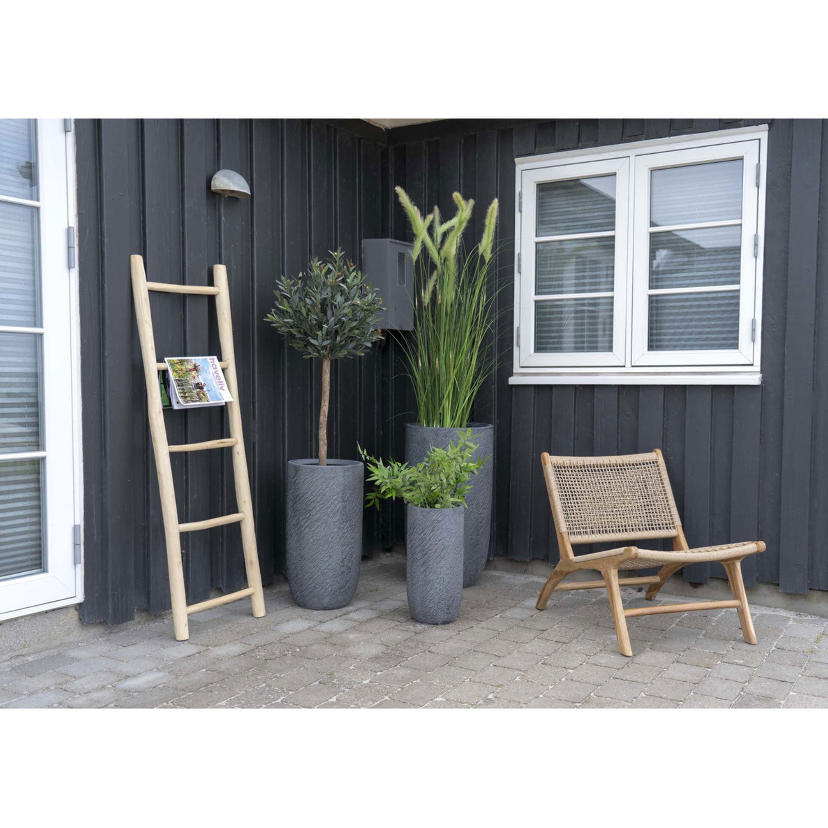 Scala decorativa in teak naturale 50x150 cm
