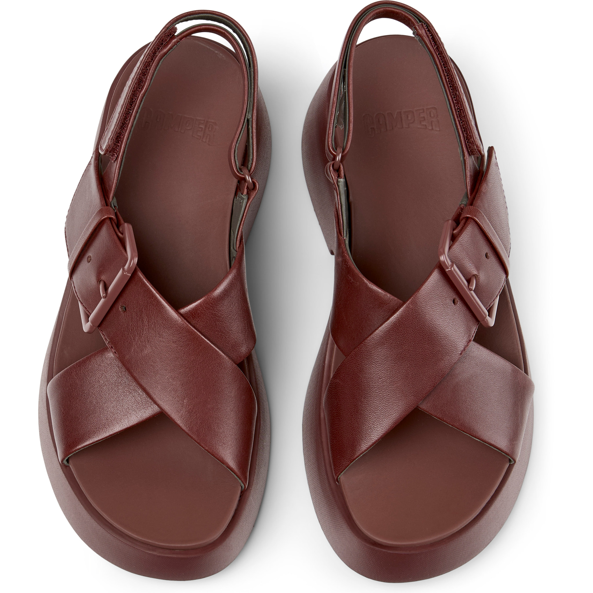 Sandalias - CAMPER Tasha - Burdeos - Cuero liso
