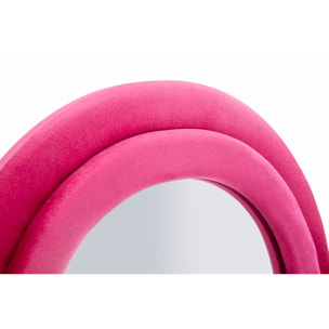 SPECCHIO DA MURO MIKI VELLUTO FUXIA CM 60X4X160 (MISURA SPECCHIO CM 39X135)