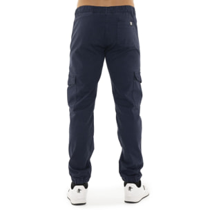 Pantalone cargo da uomo con tasconi ed elastico al fondo Leone 1947 Soft Basic